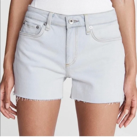 Rag & Bone Dre Loopback Denim Low-Rise Short - Picture 1 of 6